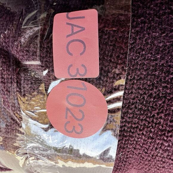 Calvin Klein Dark purple Long Sleeve Pullover Zip Mock Neck Sweater plus XXL - Picture 7 of 7